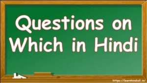 Questions on Which in Hindi